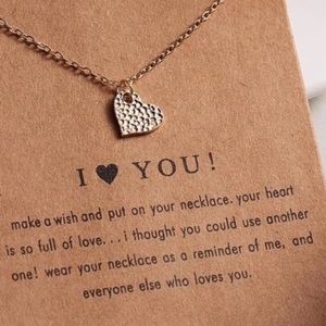 Adorable Heart Necklace with Love Note